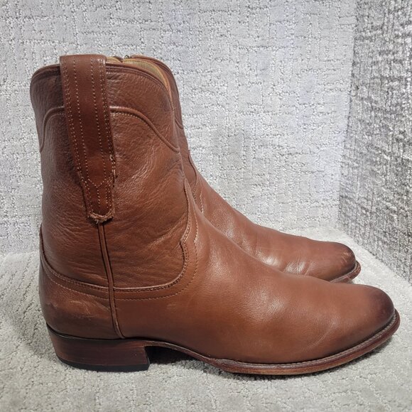 Tecovas The Dean Men's Size 12.5D Brown Scotch Leather Zipper Western Boots. - Picture 3 of 10